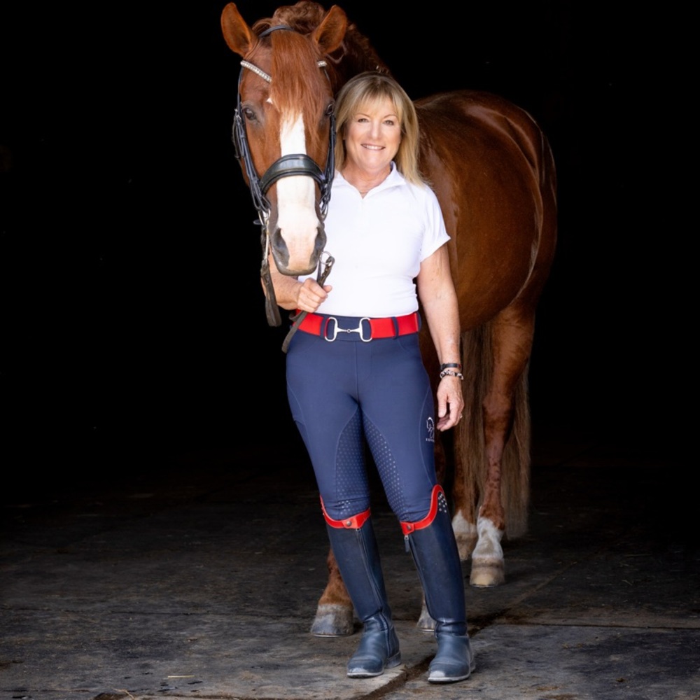 New white Women's Short Sleeve Top equestrian top CM equestrian 4 way st…